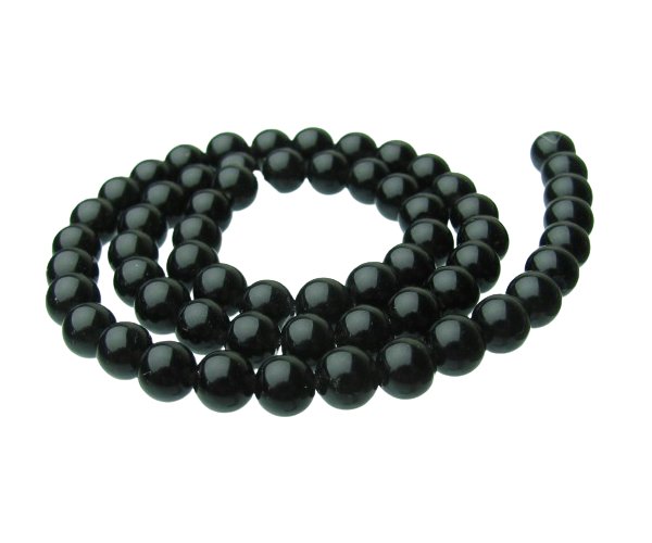black obsidian 6mm round gemstone beads