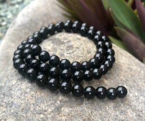 black obsidian 6mm round gemstone beads