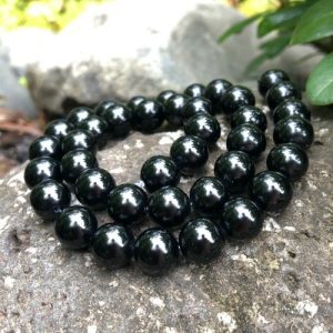 black onyx 10mm round gemstone beads natural