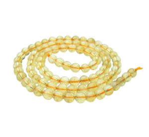 citrine 4mm round gemstone beads