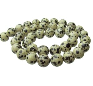 dalmatian jasper 10mm round gemstone beads natural