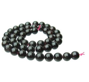 garnet 8mm round gemstone beads natural crystals