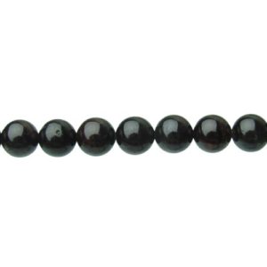 garnet 8mm round gemstone beads natural crystals