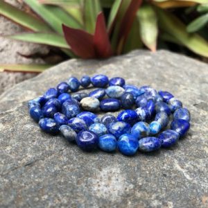 lapis lazuli pebble gemstone small nugget beads natural