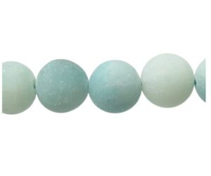 matte amazonite 10mm round gemstone beads