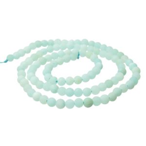 matte amazonite 4mm round gemstone beads
