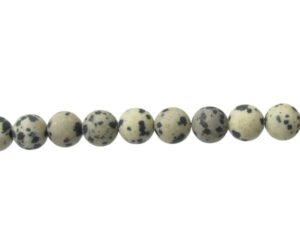 matte dalmatian jasper gemstone round beads 8mm