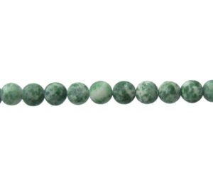 matte tree agate 6mm round gemstone beads
