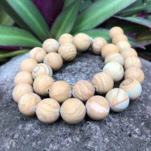 matte wood jasper 12mm beads