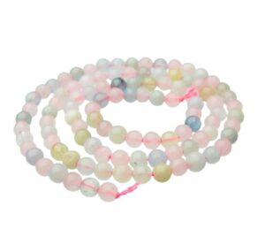 morganite 4mm round gemstone beads