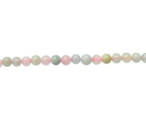 morganite 4mm round gemstone beads