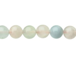 morganite gemstone round beads 6mm
