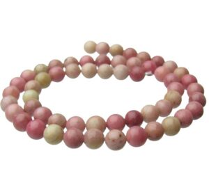 rhodonite 6mm round gemstone beads