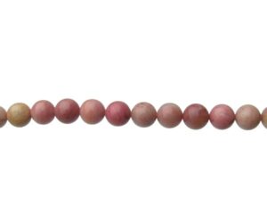 rhodonite 6mm round gemstone beads