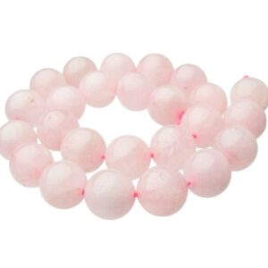 rose quartz 16mm round gemstone beads