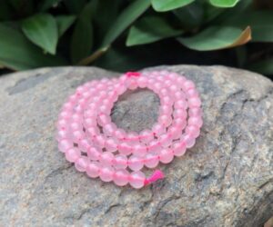 rose quartz 4mm round gemstone beads natural crystals