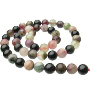 natural tourmaline crystal beads 8mm round Australia
