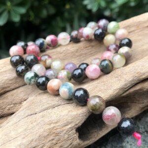 natural tourmaline crystal beads 8mm round Australia