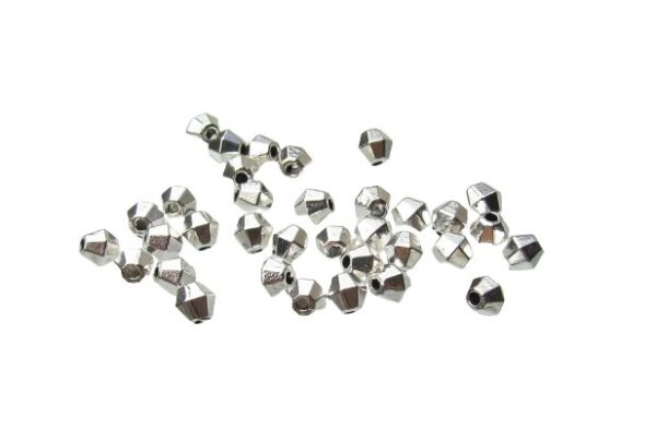 silver bicone beads 4mm
