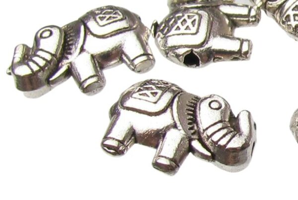 silver elephant beads