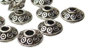 antique silver saucer spacer beads australia