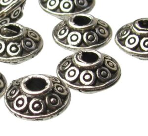 antique silver saucer spacer beads australia