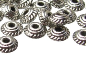 antique silver toned spacer beads