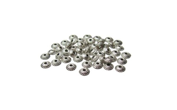 antique silver toned spacer beads