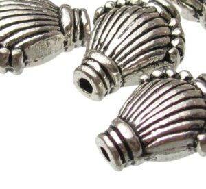 silver shell beads