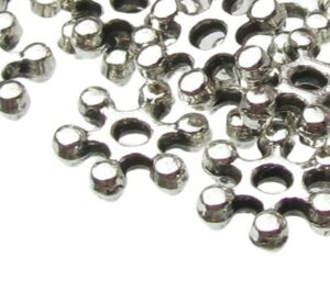 snowflake silver daisy spacer beads