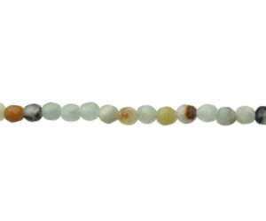 faceted amazonite gemstone round beads 4mm natural crystals