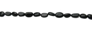 black agate gemstone pebble nugget beads