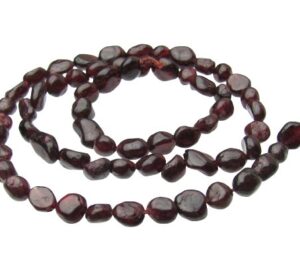 garnet pebble gemstone beads