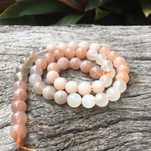 mixed moonstone gemstone round beads 8mm