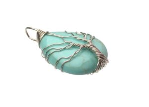 turquoise tree of life pendant