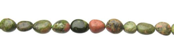 unakite gemstone beads pebble nugget