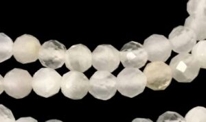 moonstone faceted round beads 3mm