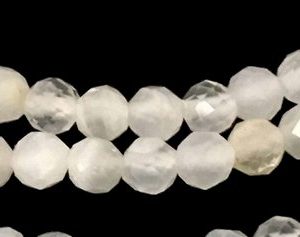 moonstone faceted round beads 3mm