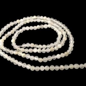 moonstone faceted round beads 3mm