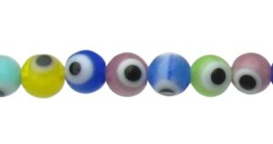 4mm evil eye round beads