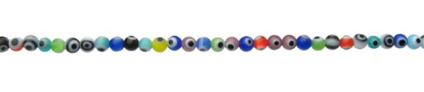 4mm evil eye round beads