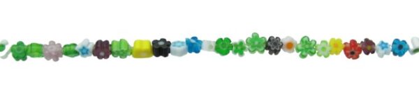 4mm millefiori slice flower glass beads