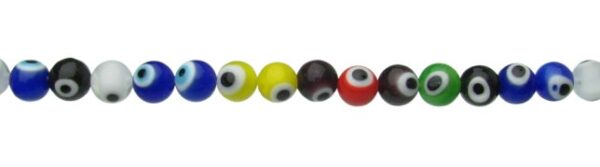 8mm evil eye glass beads