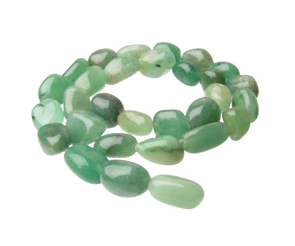 green aventurine nugget gemstone beads