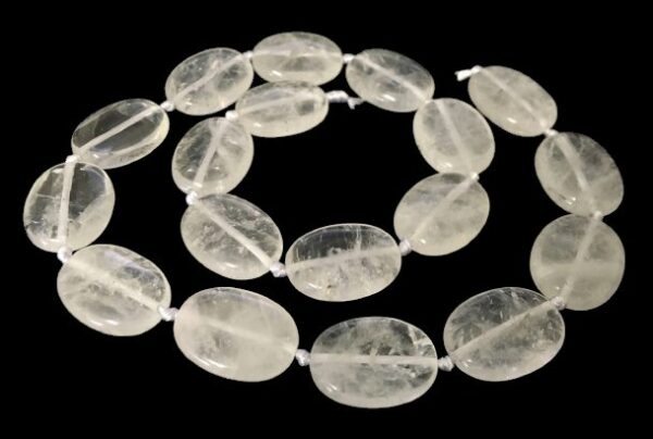 clear quartz gemstone oval beads