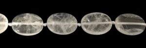 clear quartz gemstone oval beads