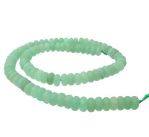green aventurine rondelle gemstone beads matte