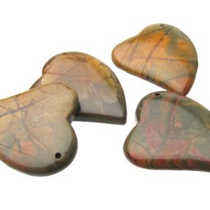 Natural Multi-color Picasso Jasper Round Gemstone Necklace – 18 Inch Beaded Choker
