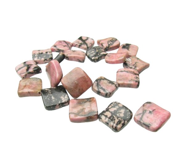 rhodonite square gemstone beads