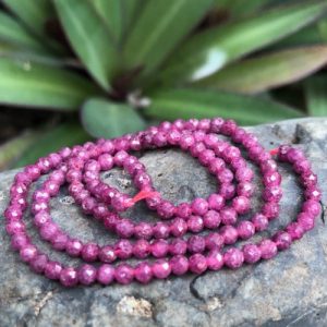 real ruby gemstone beads 3mm